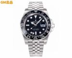 ROLEX GMT-Master II 904L Steel 3186 Movement Black Wrist Watch